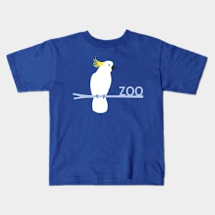 Yellow-crested White Cockatoo Kids T-Shirt